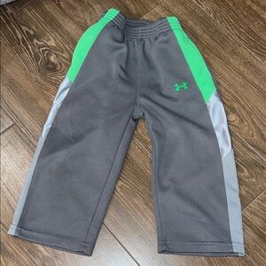 Under Armour Kids Charcoal and Neon Green Joggers
